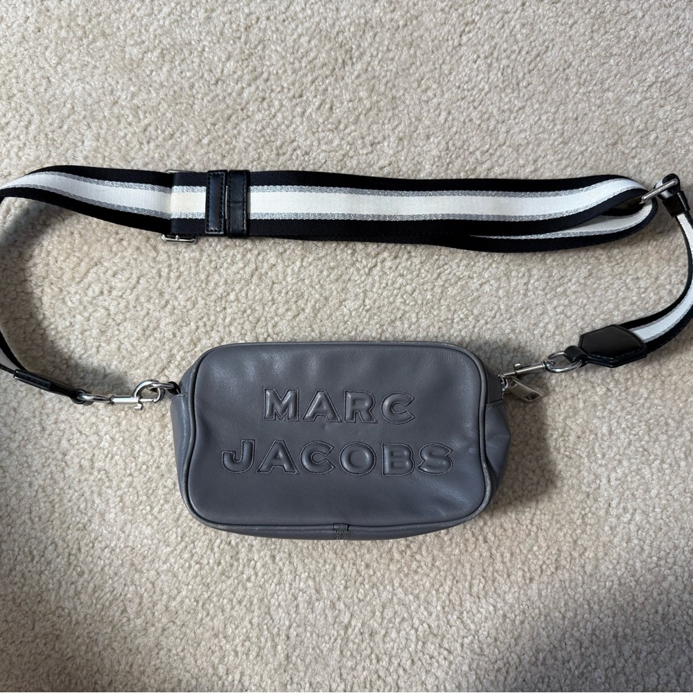 Marc Jacobs Black and Gray Belt Bag